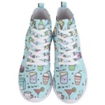 Drinks Cocktails Doodle Coffee Men s Lightweight High Top Sneakers