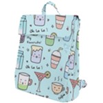 Drinks Cocktails Doodle Coffee Flap Top Backpack