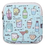 Drinks Cocktails Doodle Coffee Mini Square Pouch