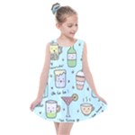Drinks Cocktails Doodle Coffee Kids  Summer Dress