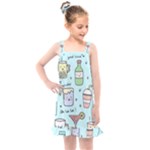 Drinks Cocktails Doodle Coffee Kids  Overall Dress
