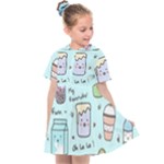 Drinks Cocktails Doodle Coffee Kids  Sailor Dress