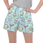 Drinks Cocktails Doodle Coffee Women s Ripstop Shorts