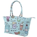 Drinks Cocktails Doodle Coffee Canvas Shoulder Bag
