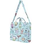 Drinks Cocktails Doodle Coffee Square Shoulder Tote Bag