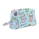Drinks Cocktails Doodle Coffee Wristlet Pouch Bag (Medium)