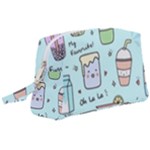 Drinks Cocktails Doodle Coffee Wristlet Pouch Bag (Large)