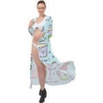Drinks Cocktails Doodle Coffee Maxi Chiffon Beach Wrap
