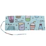 Drinks Cocktails Doodle Coffee Roll Up Canvas Pencil Holder (S)