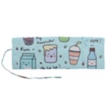 Drinks Cocktails Doodle Coffee Roll Up Canvas Pencil Holder (M)