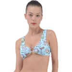 Drinks Cocktails Doodle Coffee Ring Detail Bikini Top