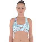 Drinks Cocktails Doodle Coffee Cross Back Hipster Bikini Top 