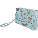 Drinks Cocktails Doodle Coffee Wristlet Pouch Bag (Small)