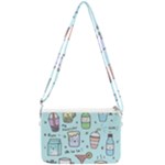 Drinks Cocktails Doodle Coffee Double Gusset Crossbody Bag
