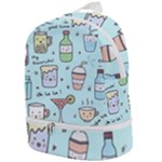 Drinks Cocktails Doodle Coffee Zip Bottom Backpack