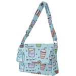 Drinks Cocktails Doodle Coffee Full Print Messenger Bag (L)