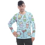 Drinks Cocktails Doodle Coffee Men s Pique Long Sleeve T-Shirt