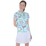 Drinks Cocktails Doodle Coffee Women s Polo T-Shirt