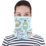 Drinks Cocktails Doodle Coffee Face Seamless Bandana (Adult)