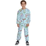 Drinks Cocktails Doodle Coffee Kids  Sweatshirt set