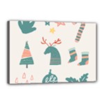 Reindeer Stars Socks Stick Canvas 18  x 12  (Stretched)