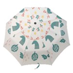 Reindeer Stars Socks Stick Folding Umbrellas