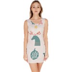 Reindeer Stars Socks Stick Bodycon Dress