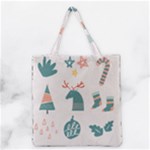 Reindeer Stars Socks Stick Grocery Tote Bag