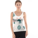 Reindeer Stars Socks Stick Women s Basic Tank Top