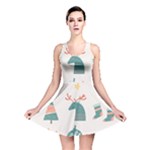 Reindeer Stars Socks Stick Reversible Skater Dress
