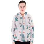 Reindeer Stars Socks Stick Women s Zipper Hoodie