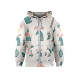 Reindeer Stars Socks Stick Kids  Zipper Hoodie