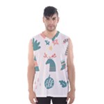 Reindeer Stars Socks Stick Men s Basketball Tank Top