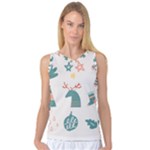 Reindeer Stars Socks Stick Women s Basketball Tank Top