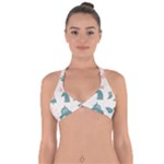 Reindeer Stars Socks Stick Halter Neck Bikini Top