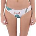 Reindeer Stars Socks Stick Reversible Hipster Bikini Bottoms