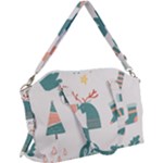 Reindeer Stars Socks Stick Canvas Crossbody Bag