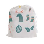 Reindeer Stars Socks Stick Drawstring Pouch (2XL)