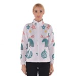 Reindeer Stars Socks Stick Women s Bomber Jacket