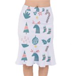 Reindeer Stars Socks Stick Short Mermaid Skirt