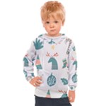 Reindeer Stars Socks Stick Kids  Hooded Pullover