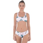 Reindeer Stars Socks Stick Criss Cross Bikini Set
