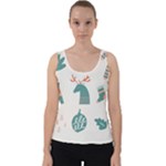 Reindeer Stars Socks Stick Velvet Tank Top