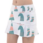 Reindeer Stars Socks Stick Classic Tennis Skirt