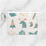 Reindeer Stars Socks Stick Canvas Cosmetic Bag (Medium)