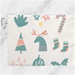 Reindeer Stars Socks Stick Canvas Cosmetic Bag (XXXL)