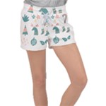 Reindeer Stars Socks Stick Women s Velour Lounge Shorts