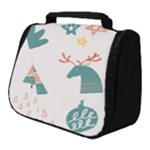 Reindeer Stars Socks Stick Full Print Travel Pouch (Small)