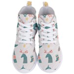 Reindeer Stars Socks Stick Women s Lightweight High Top Sneakers
