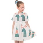 Reindeer Stars Socks Stick Kids  Sailor Dress